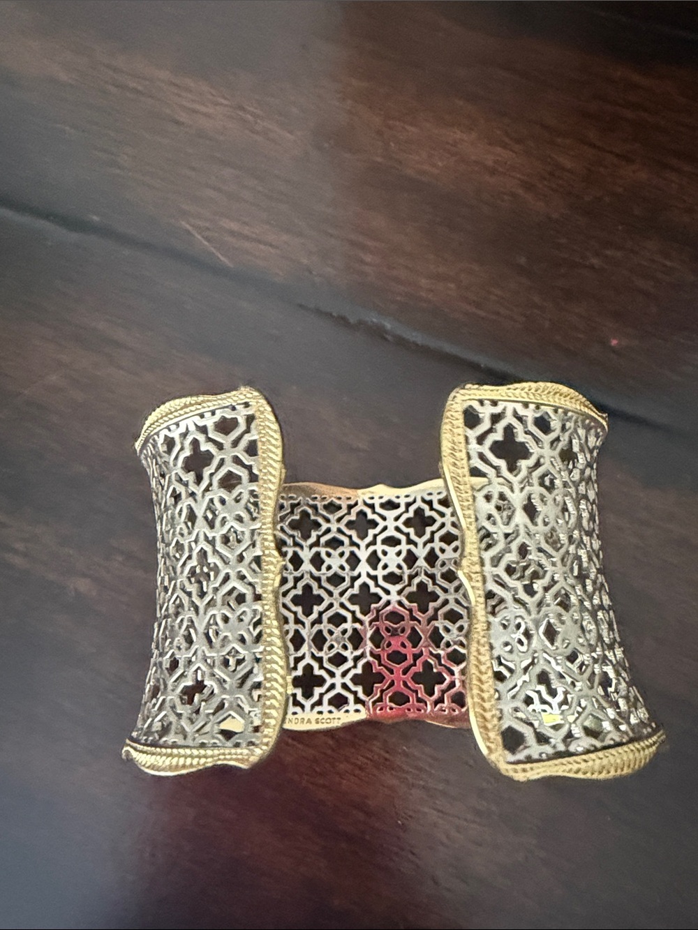 Kendra Scott Two-Tone Filigree Cuff Bracelet - Gold and Silver - Picture 4 of 4